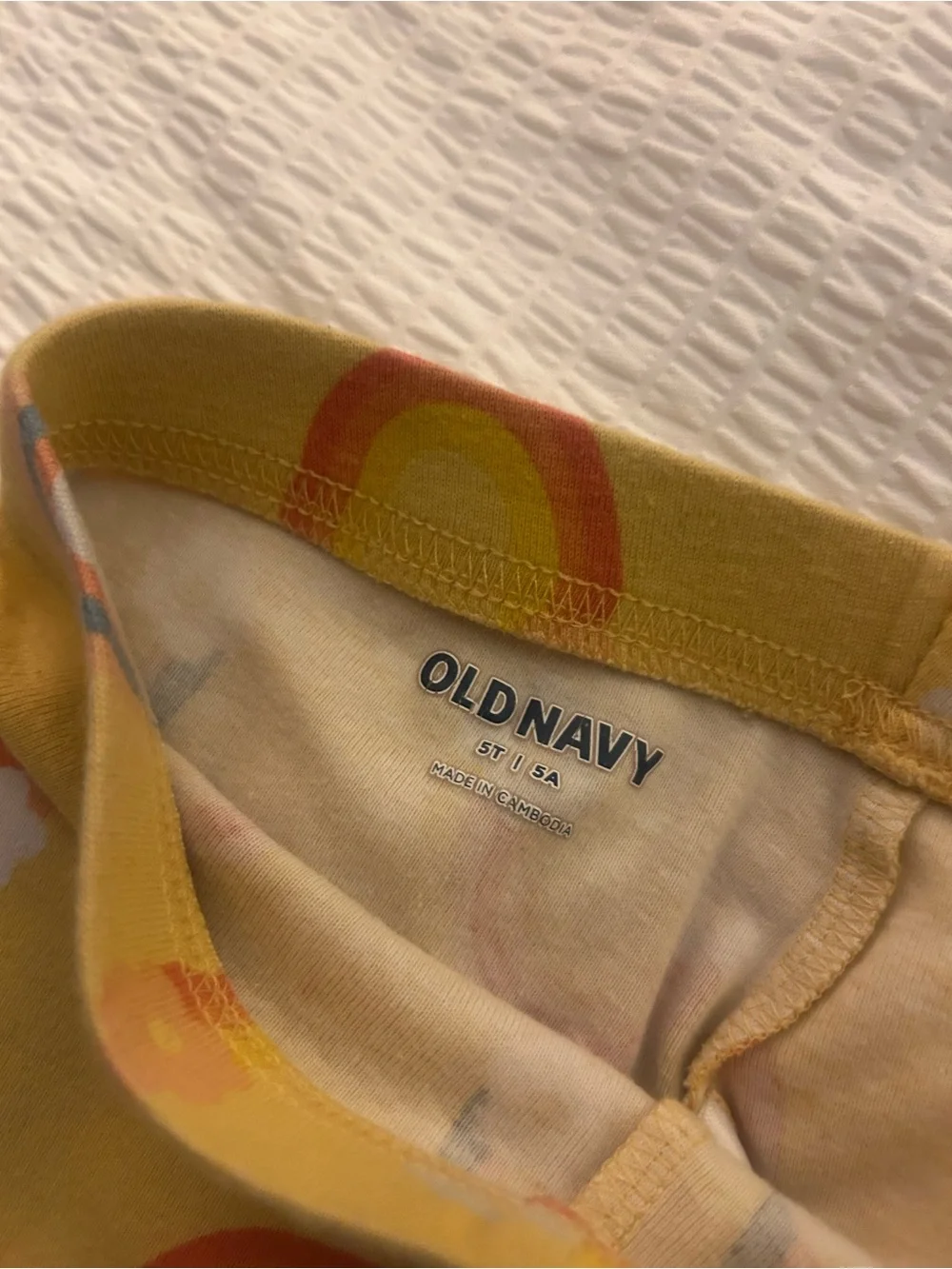 GIRL Old Navy Black Waistband Shorts with Yellow-Striped Lining